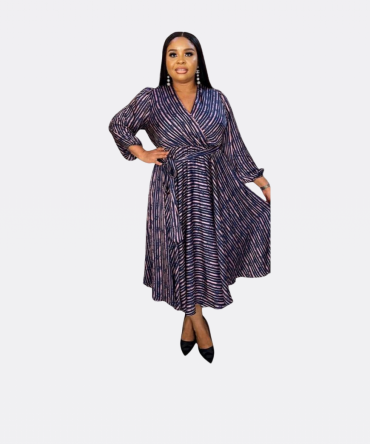 Azurea Striped Dress