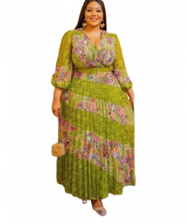 Verdant vogue green dress