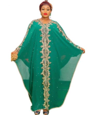 Emerald Elegance Green Boubou Dress
